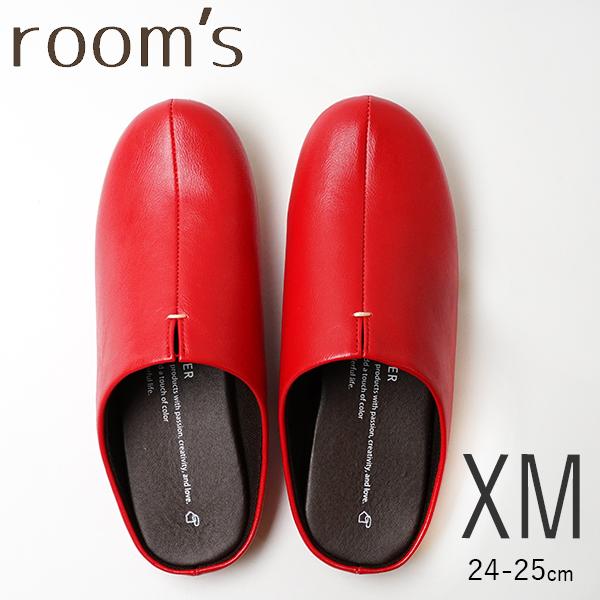 ルームズ RE-XM room&apos;s レッド XM 24-25cm スリッパ ルームシューズ 室内履き...