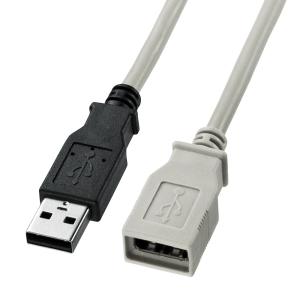 USB延長ケーブル(3m・ライトグレー) SANWA SUPPLY (サンワサプライ) KU-EN3K｜telaffy