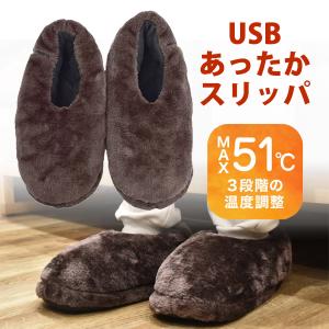 どこでも床暖 USB あったかスリッパ THANKO (サンコー) TK-WSP-21-B