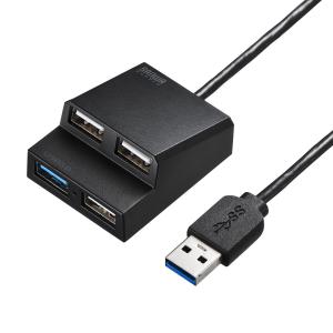 USB3.2Gen1+USB2.0コンボハブ(ブラック) SANWA SUPPLY (サンワサプライ) USB-3H413BKN｜telaffy