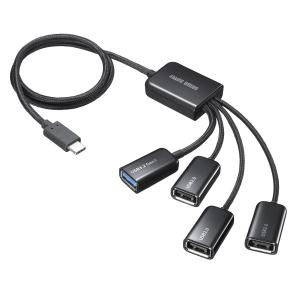 USB3.2Gen1+USB2.0Type-Cコンボハブ(4ポート) SANWA SUPPLY (サンワサプライ) USB-3TC436BK｜telaffy