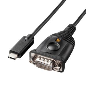 USB Type-C - RS232Cコンバータ D-sub 9pinオス(インチナット) 0.4m SANWA SUPPLY (サンワサプライ) USB-CVRS9HC｜telaffy