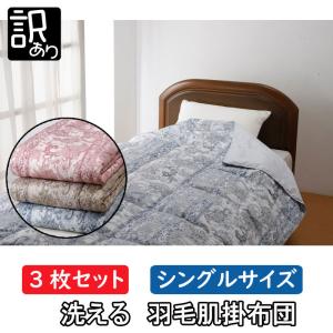 羽毛肌掛布団 3枚セット シングルサイズ 夏用 掛け布団 夏布団 洗える 洗濯 肌布団 夏布団 掛け布団 冬用 新聞掲載 テレマルシェ