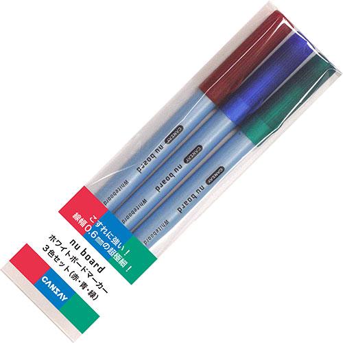 欧文印刷 ホワイトボードマーカー3色セット(赤・青・緑) BSLC0RCG03