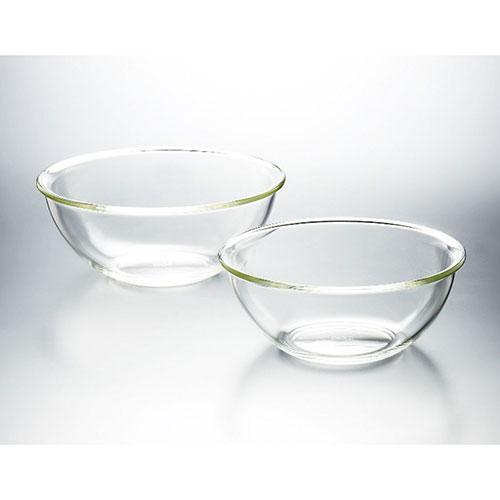 ハリオ 耐熱ガラス製浅型ボウル2個セット 2154-071