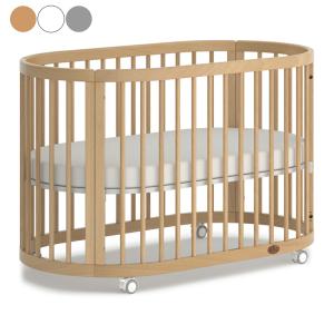 ブーリ オアシス 4in1ベッド 楕円形ベビーベッド アーモンド／ホワイト／ライトグレー キッズベッド デスク チェア カウチ ソファ BOORI Oasis Oval Cot B-OAOCO