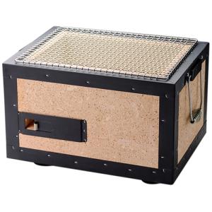 鍵主工業 BQ8F 珪藻土貼り合せコンロ 金網付き 2〜4人用