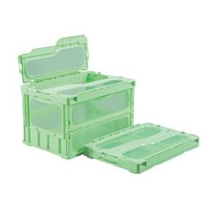 サカエ サカエオリジナル色付き透明折りたたみコンテナー　ＣＬ−５０ＴＭＧＲ5個セット【代金引換対象外...