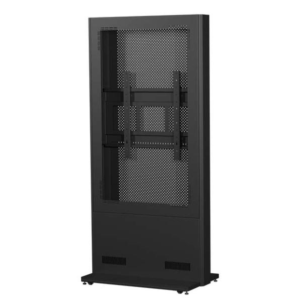 SDS デジタルサイネージ用ケーシングスタンド DS-CH155-C 縦 キャスタータイプ ブラック...