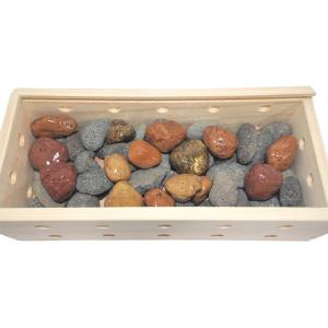 玉川のお風呂「茶」500g 木箱付 洸石 玉川温泉北投石使用 家庭用入浴器