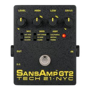 TECH 21 GT2 サンズアンプ SansAmpギター用アナログアンプシミュレーター & オーバードライブ/ディストーション国内正規品