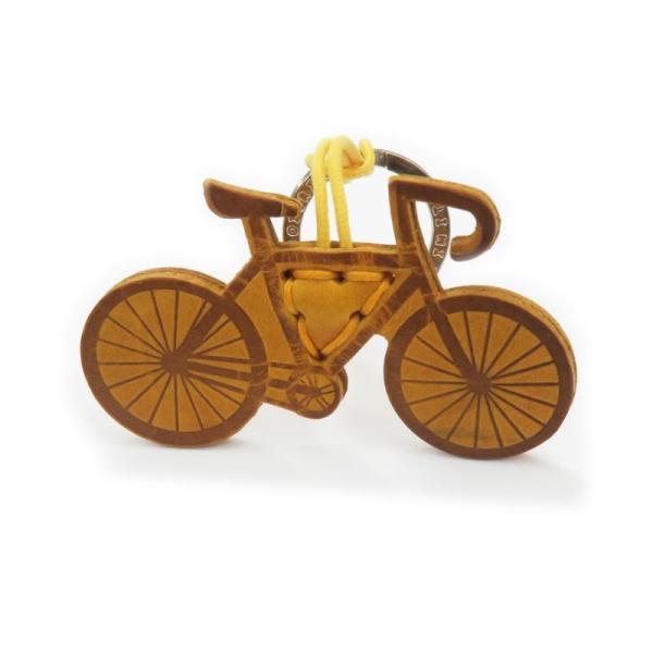 LA CUOIERIA(ラ・クオイエリア) キーホルダー ハンドメイド 本革 イタリア製 自転車 P...
