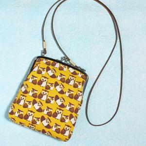 ポシェット　和柄/和風/浴衣/お祭り/スマホ/財布/がま口/斜めがけ/ショルダーバッグ 全25柄 メール便OK　ふくろう＝不苦労・福朗