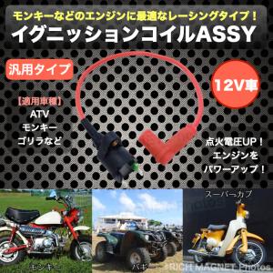 汎用 レーシング イグニッションコイル 12V ハイパワー Assy レッド ホンダ モンキー ゴリラ ATV ダックス スーパーカブ バイク