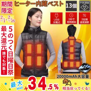 電熱ベスト ヒーターベスト バッテリー レディース