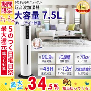 加湿器 空気清浄機 超音波式 除菌 40畳 48H連続加湿