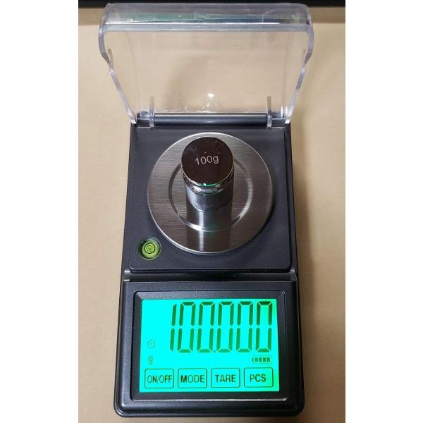 デジタル 天秤 DC電源使用 日本語取説 精密天秤 0.001gで100g スケール タッチパネル ...