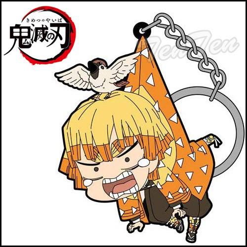 鬼滅の刃 つままれキーホルダー 我妻 善逸 （あがつま ぜんいつ） チュン太郎 きめつのやいば グッ...