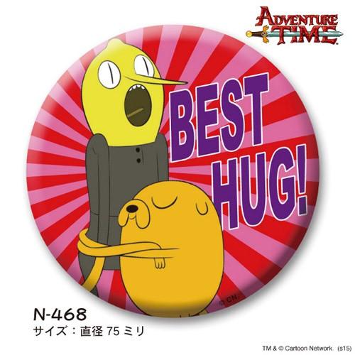 アドベンチャー・タイム グッズ 缶バッジ ベストハグ 75mmサイズ