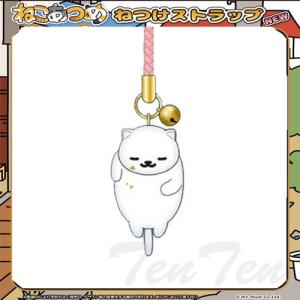 ねこあつめ グッズ ねつけストラップ まんぞくさん 根付 スマホ アクセサリ｜ten-ten-store