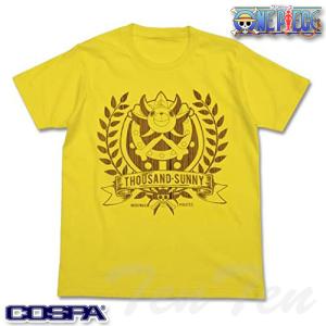 値下げOKワンピース　七分　ゴールドTシャツ　ONE PIECEモンキーエース ワンピース サニー号 宝樹アダムTシャツ イエロー Sサイズ