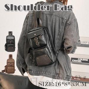 ボディバッグ メンズ 革 小さめ ショルダーバッグ メンズ ワンショルダー 斜めがけ