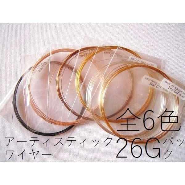 ポイント5倍・6色入った26Gミックスパック(太さ約0.4mm)／アーティスティックワイヤー【1〜3...