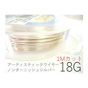 ポイント5倍・AWノンターニッシュシルバー18G×約1ｍカット(太さ約1.02mm)／アーティスティ...