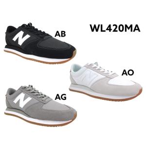 ニューバランス スニーカー レディース WL420 ワイズB 本革 定番モデル newbalance LIFE STYLE AB:ブラック AO:オフホワイト AG:グレー