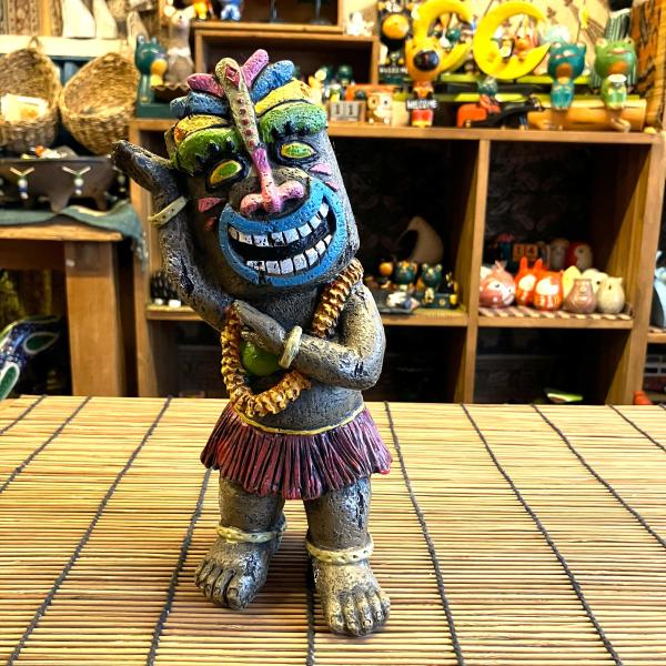 ティキ オブジェ ハワイ 置物 フラダンス 神話 神様 ポリネシア 小さめ 幸せ 縁起 楽しい