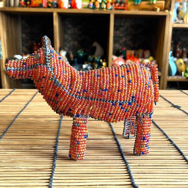 バッファロー 置物 オブジェ ケニア 手作り エスニック アニマル 手作り インテリア オブジェ ワ...