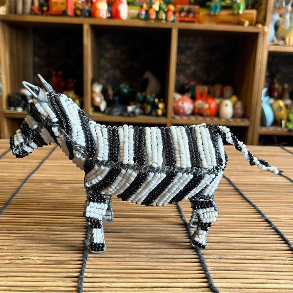 シマウマ 置物 オブジェ ケニア 手作り エスニック アニマル 手作り インテリア オブジェ ワイヤ...