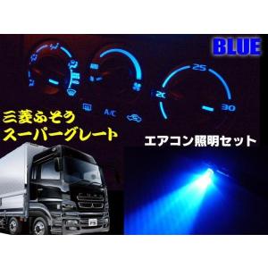 24V 三菱ふそうFUSO スーパーグレート・エアコンパネル照明 LEDセット 青色ブルー｜tena-aira