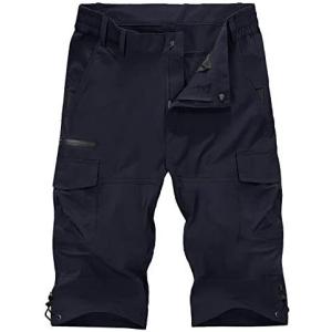 KEFITEVD ショートパンツ メンズ 7分丈パンツ 速乾 トレッキングパンツ