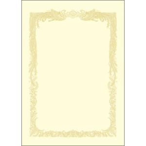 ササガワ　10-1178　ＯＡ賞状用紙　クリーム　Ｂ4判　横書用（徳用100枚箱入）