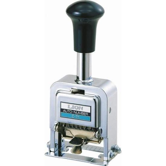 ライオン事務器　C-71　ナンバリング　6桁7様式・E字体  20620