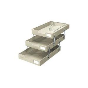 コクヨ　ST-3M　スチールトレー　A4縦3段　W241xD338x152mm　ライトグレー