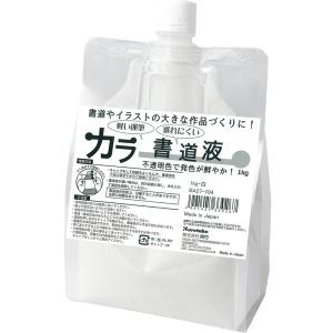 呉竹　BA27-104　書道用液　カラー書道液　1kg　白