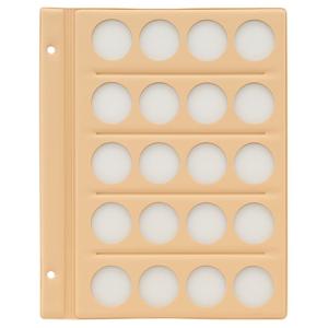 テージー　C-31S4　コインアルバム　無地スペア台紙　33mm穴4列5段