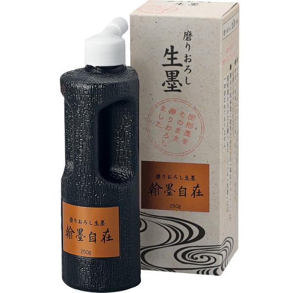 呉竹　CB8-25　書道用液　磨りおろし生墨　翰墨自在（かんぼくじざい）　250g