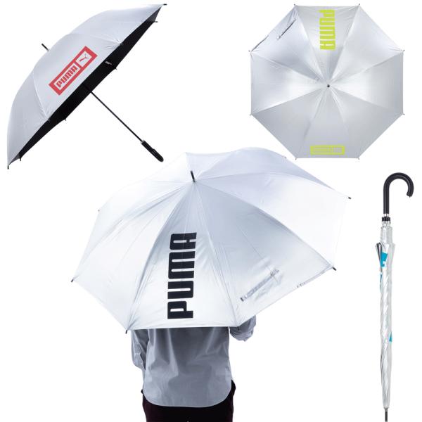 プーマ 男女 兼用 大判 晴雨兼用 シルバーコーティング ワンタッチ ジャンプ 傘 70cm ゴルフ...