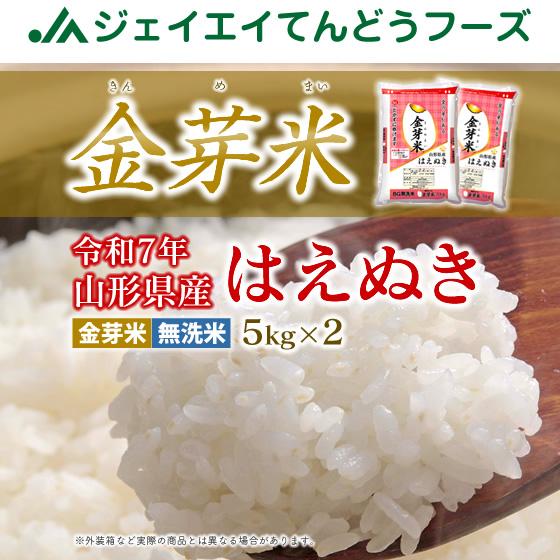 【精米時期訳あり・着日指定不可】 令和7年産 はえぬき お試し 金芽米 お米 10kg (5kg×2...