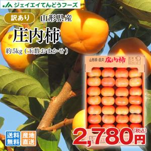 柿 訳あり 山形県庄内産 庄内柿 約5kg 玉数おまかせ 山形県産 旬 産地直送 ※順次出荷予定 sk02