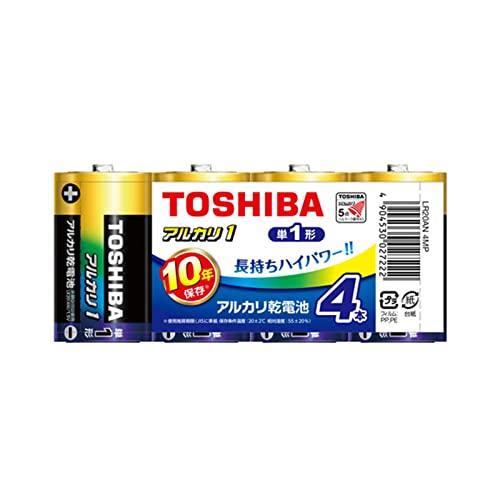 東芝(TOSHIBA) アルカリ乾電池 単1形 4本入 1.5V 推奨期限10年 液漏れ防止構造 ア...