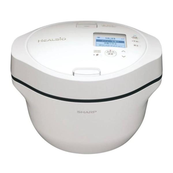 SHARP シャープ KN-HW16H-W プレミアムホワイト 水なし自動調理鍋 1.6L ヘルシオ...