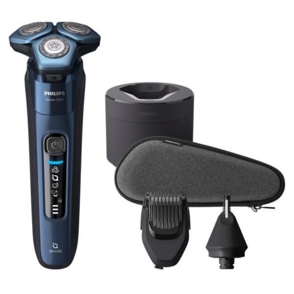 フィリップス　ウェット＆ドライ電気シェーバー　Shaver Series7000 メタリックネイビー...