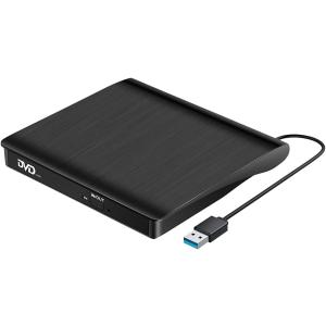 AMIUKON 外付け DVD CDドライブ USB 3.0/Type-C スリム CD/DVD読取...