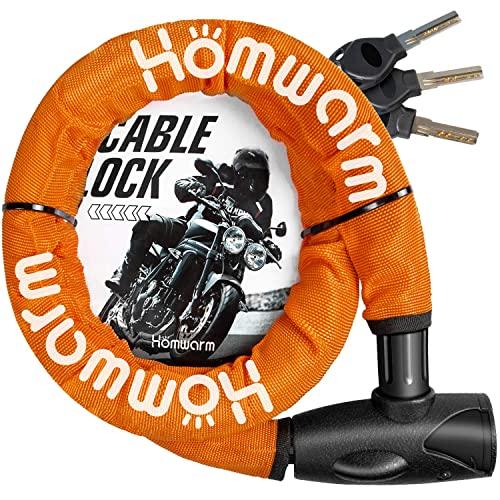 Homwarm バイクロック チェーンロック バイク 自転車 ワイヤーロック φ(直径)22mm*1...