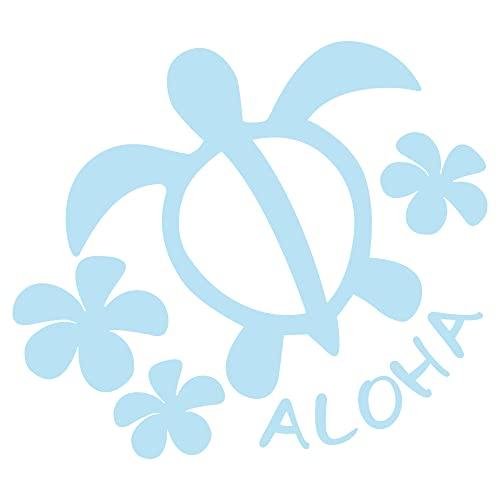 nc-smile ハワイアン ステッカー ホヌ HONU プルメリア ALOHA 耐水 屋外用 (M...