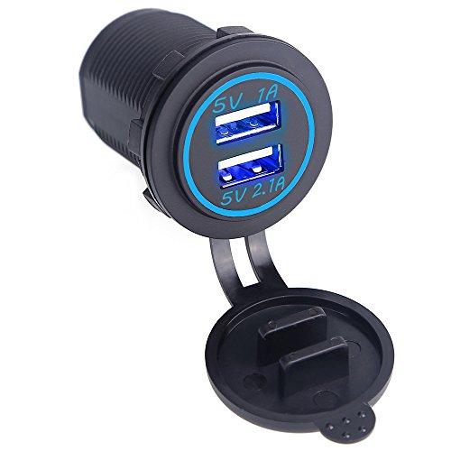 zmart シガーソケット USB 2口 ポート DC12V - 24V 防水 5V 2.1A / ...